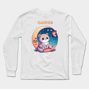 Cancer Zodiac Cat Long Sleeve T-Shirt